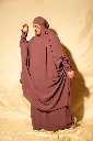 3 pcs Jilbab Set- Onion Pink 