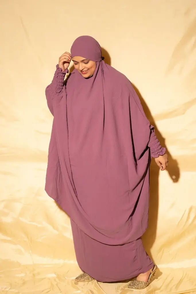 3 pcs Jilbab Set- Grape 