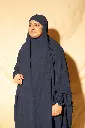 3 pcs Jilbab Set- Navy Blue 