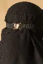 Heart Shaped Clip On Niqab - Golden