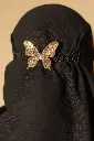 Butterfly Niqab- Gold 