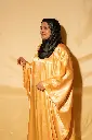 Malika Abaya- Sunset Orange