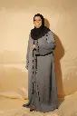  Zoom Abaya (With Hijab)-  Light Grey