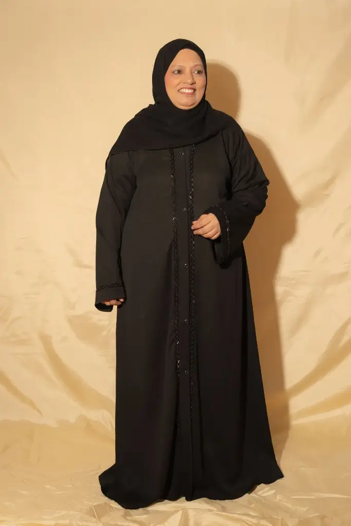  Zoom Abaya (With Hijab)- Black