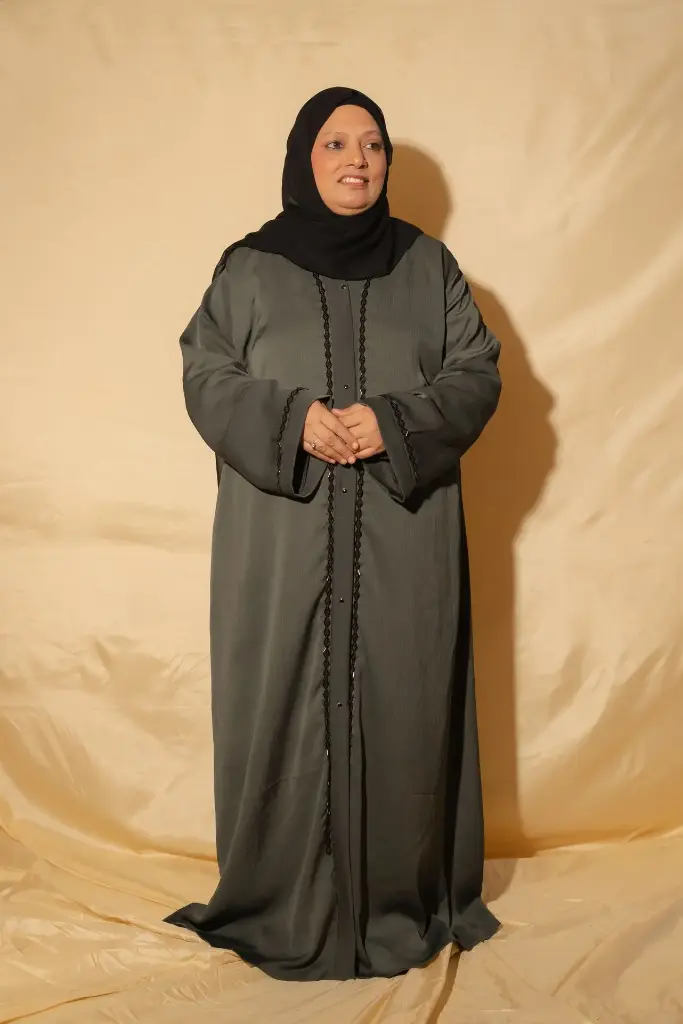  Zoom Abaya (With Hijab)- Forest Green