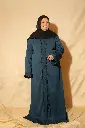 Zoom Abaya (With Hijab)- Peacock Green