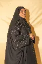 Zehra Noor Kaftan Abaya – Black (With Hijab) 