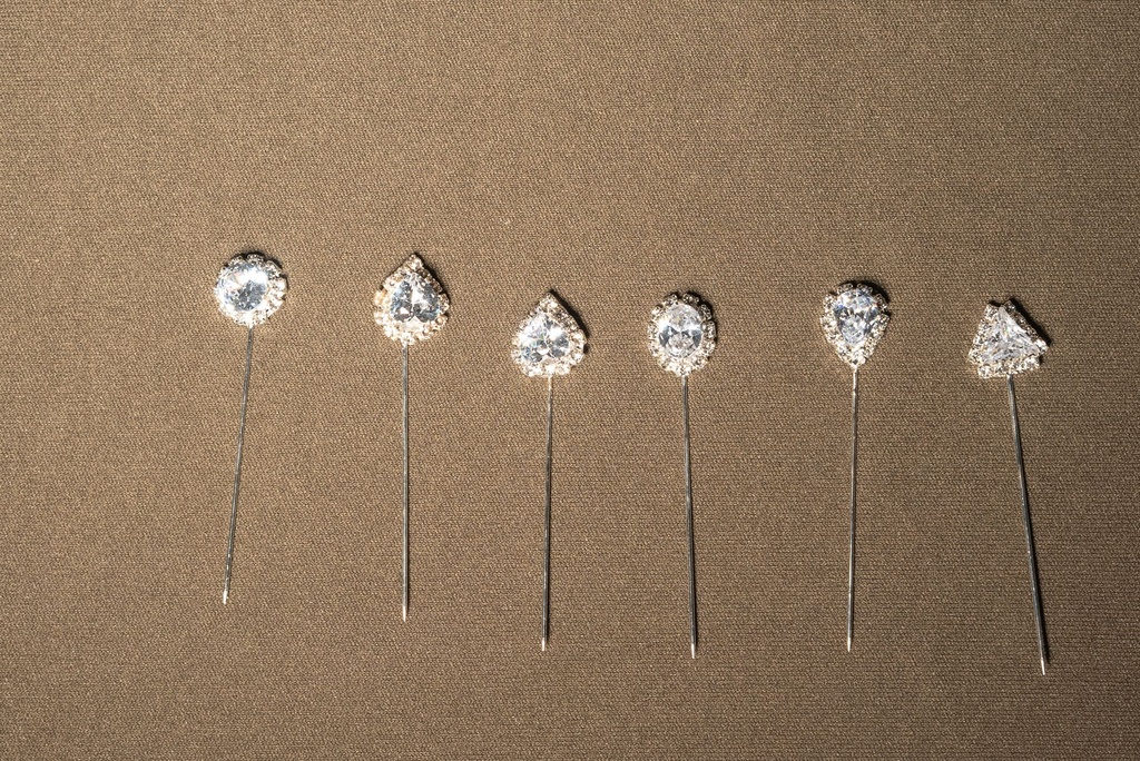 Silver Diamond Pin