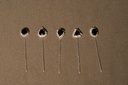 Silver Diamond Pin- Black