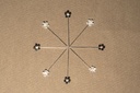 Flower Diamond Pin- Black & White