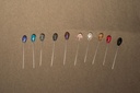 Long Crystal Pin- Colouring