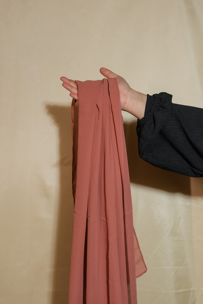 [HDCPCH313] Premium Chiffon Hijab - Terracota Rose 