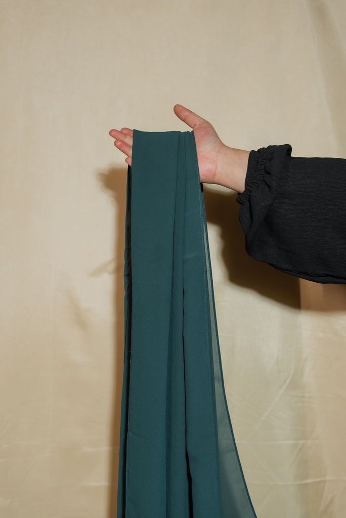 [HDCPCH308] Premium Chiffon Hijab - Dusky Teal 