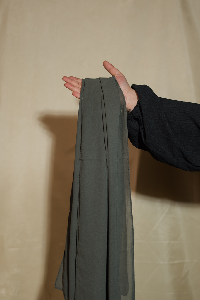 Premium Chiffon Hijab - Grey 