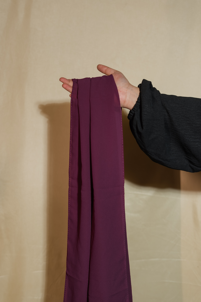 [HDCPCH320] Premium Chiffon Hijab - Mulberry Wine 