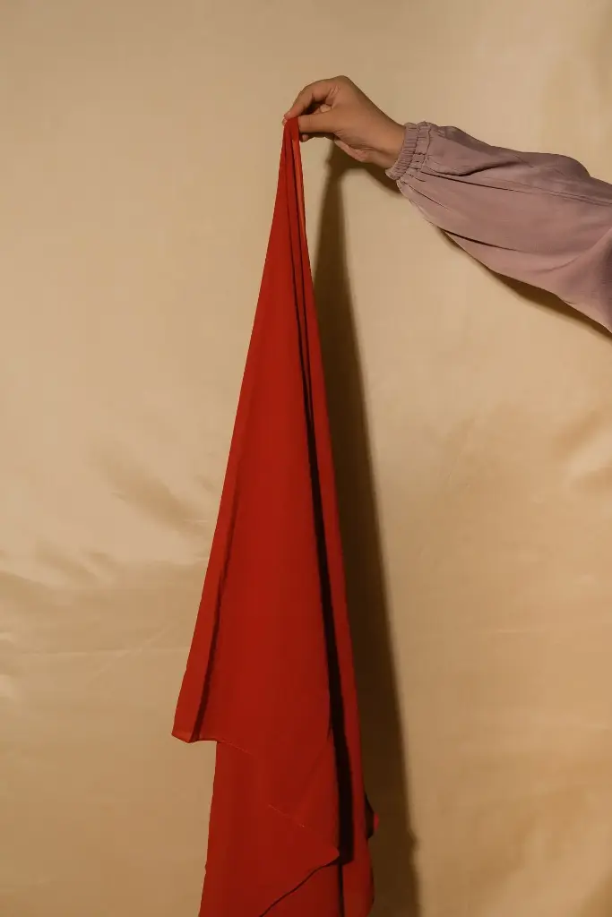 Premium Chiffon Hijab - Hot Red