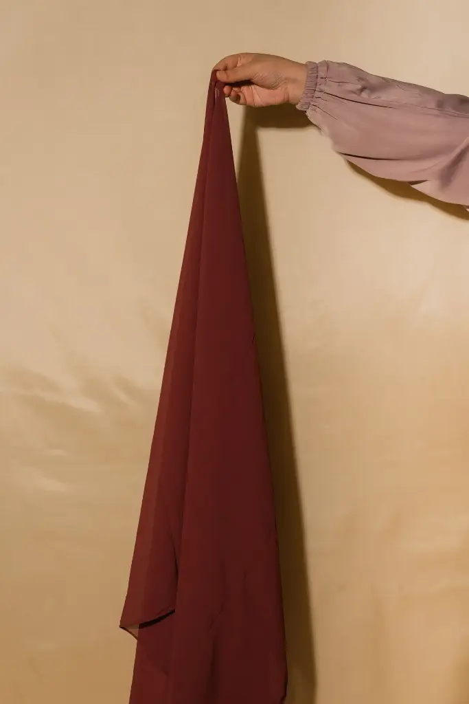 Premium Chiffon Hijab - Dark Plum
