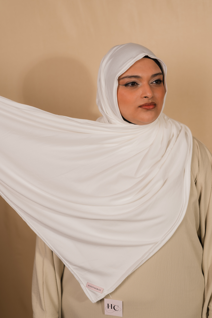 [HDCBJL359] Bamboo Jersey Luxe-Powder White