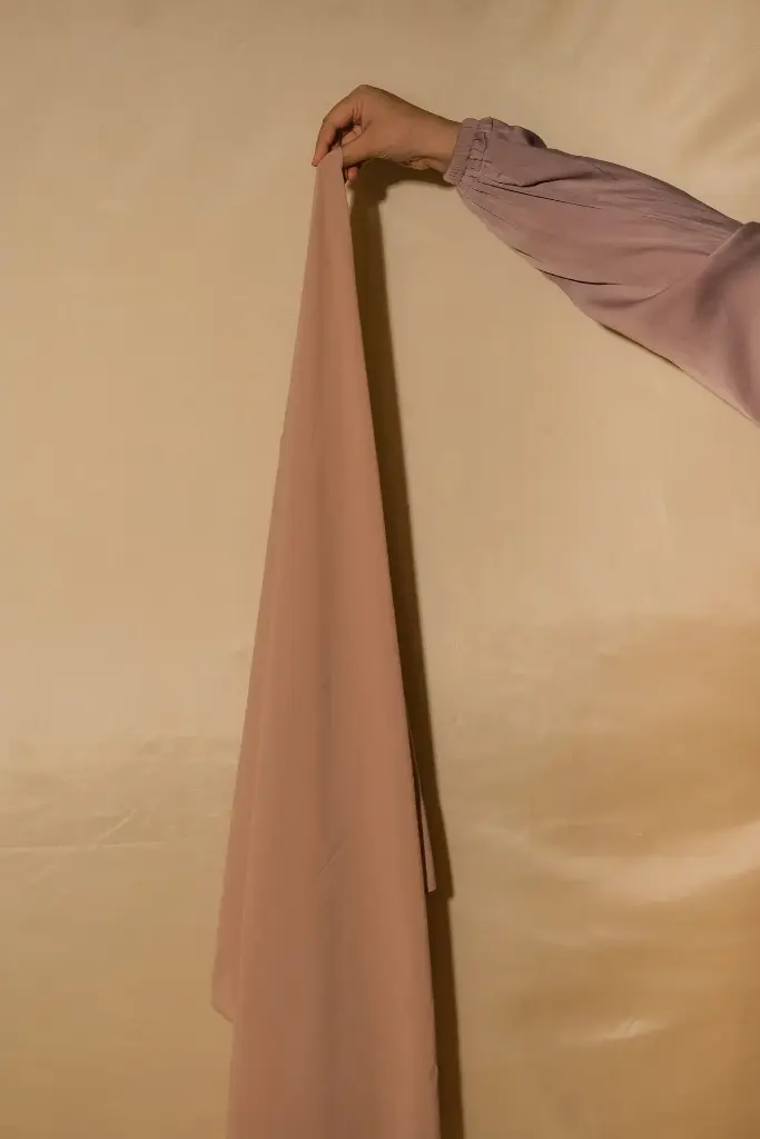 Premium Chiffon Hijab - Chikoo