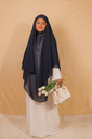 Amani Chiffon Khimar- Ink Blue