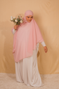 Amani Chiffon Khimar- Rose Pink
