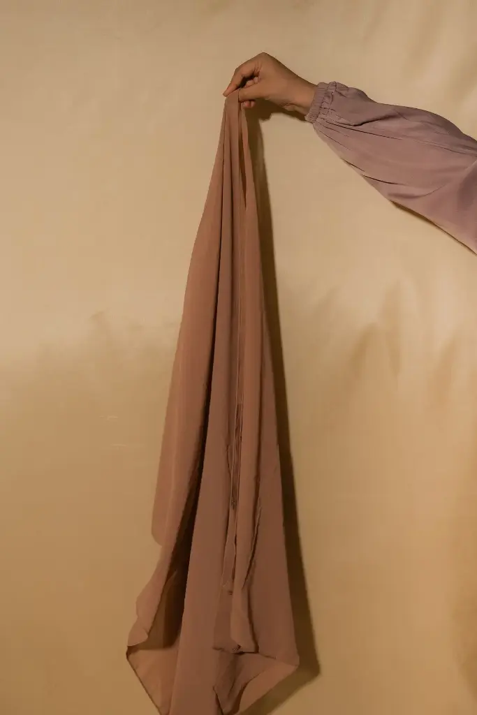 Premium Chiffon Hijab - Nude Brown
