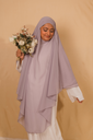 Amani Chiffon Khimar- Thistle Purple