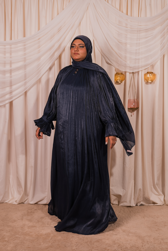 [HDCABA472] Amara Abaya- Sapphire Blue (S)