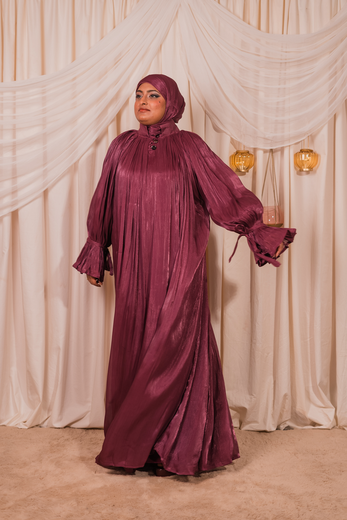[HDCABA468] Amara Abaya- Majestic Purple (S)