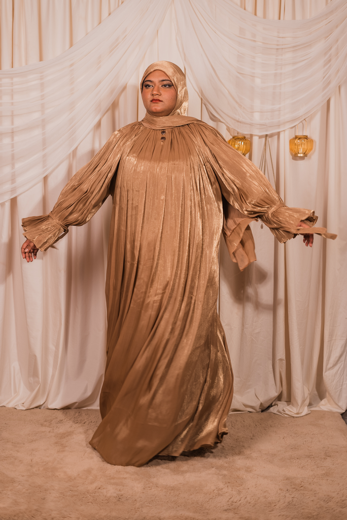 [HDCABA454] Amara Abaya- 24K Gold (S)