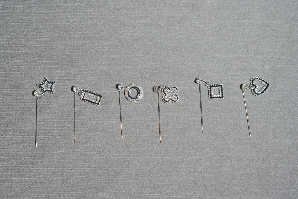 Designer Brooch Pin- Silver