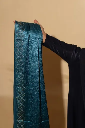 [HDCVSH182] Velvet Satin - Peacock Blue