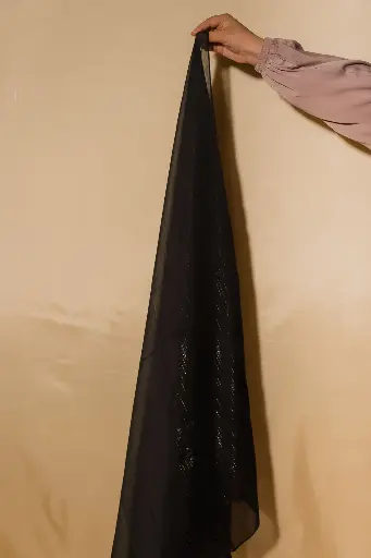 Shimmer Chiffon Hijabs - Black 