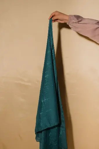Shimmer Chiffon Hijab - Moss Green