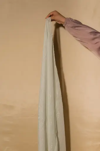 Shimmer Chiffon Hijabs - Pista Green 