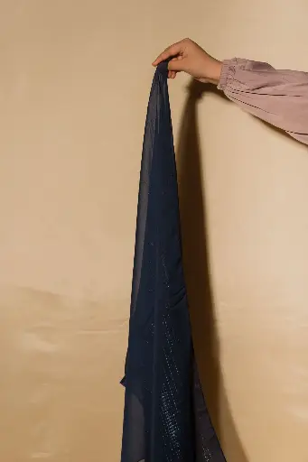 Shimmer Chiffon Hijabs - Royal Blue 