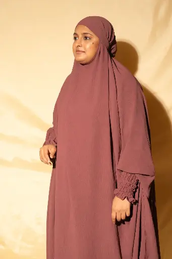 3 pcs Jilbab Set- Onion Pink 