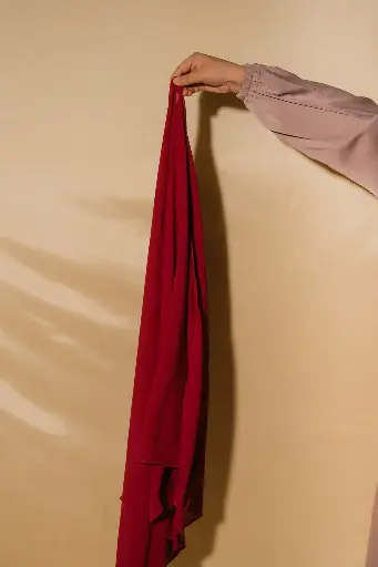 Premium Chiffon Hijab - Cherry Red