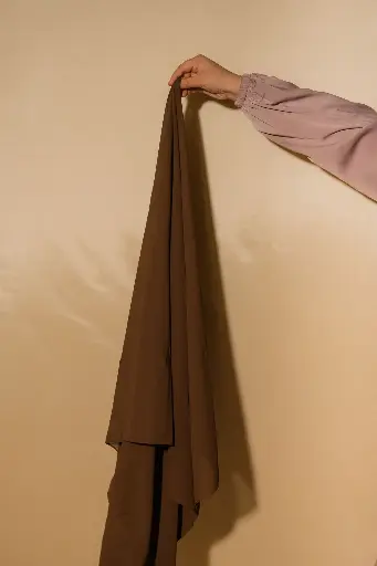 Premium Chiffon Hijab - Chocolate Brown