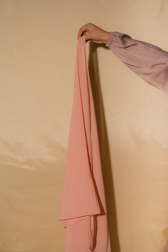 Premium Chiffon Hijab - Peachy Pink 