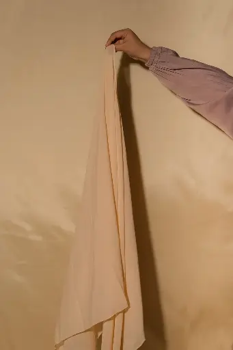 Premium Chiffon Hijab - Custard Cream