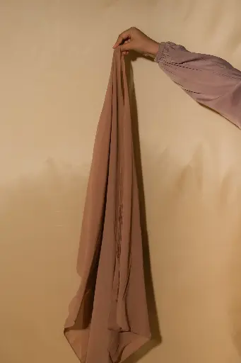 Premium Chiffon Hijab - Nude Brown