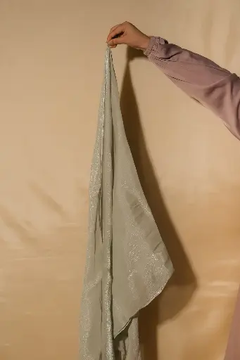 [HDCOGH177] Organza Hijab - Dark Pista Green